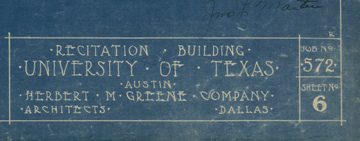 Architects Tag for Garrison Hall at the University of Texas at Austin