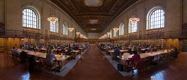 The New York City Public Library's Research Room (Wikipedia/User Diliff)