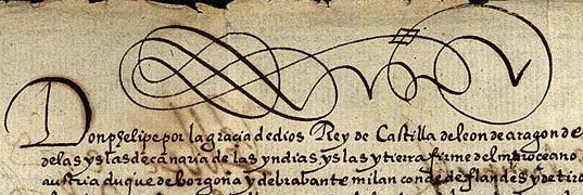 Letter written by Philip II, King of Spain, 16th century (Wikipedia)