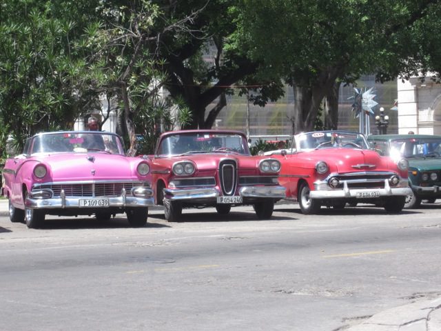 A taxi stand in Old Havana.