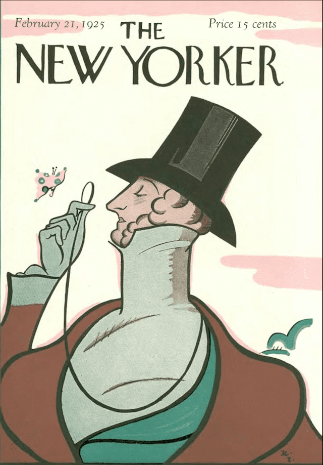 The New Yorker, Issue No. 1, Feb. 21, 1925. Many of magazine’s elements familiar to today’s readers were in place from the beginning, including the magazine’s distinctive typography and its famous cartoons. (The New Yorker Digital Archive)