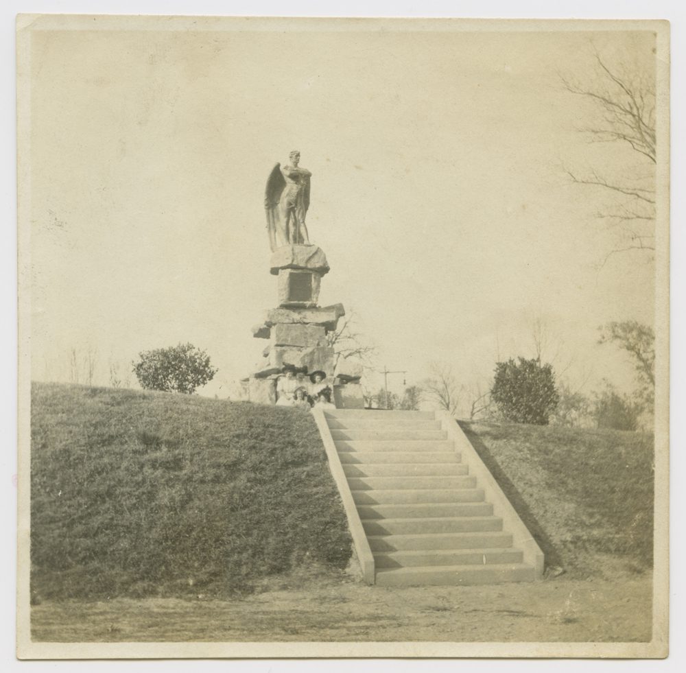 Five Women Posing near the Spirit of the Confederacy Statue, Houston, Texas (1908) via SMU Libraries Digital Collections