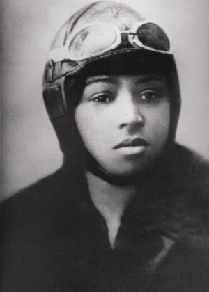 Black and white headshot of Bessie Colman, First African-American Pilot from the National Air and Space Museum