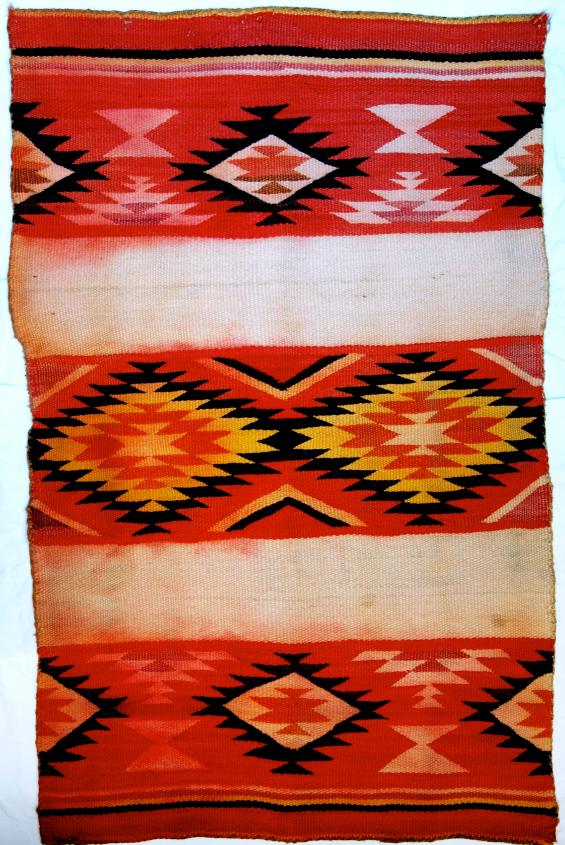 Navajo rug with geometric pattern