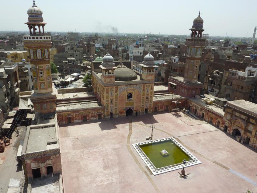 Lahore's old city from the minaret of the Wazir Khan Mosque