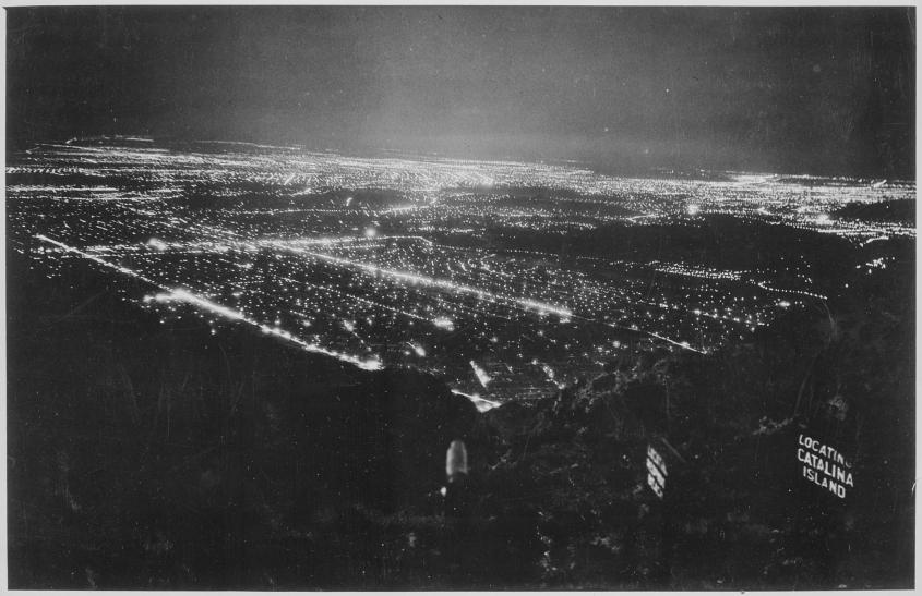 The_sprawling_lights_of_Los_Angeles_and_the_surrounding_area_seen_from_Inspiration_Point_Mount_Lowe_ca._1950_-_NARA_-_541906