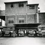 Black and white image of Austin's Municipal Abattoir as it appeared in 1939
