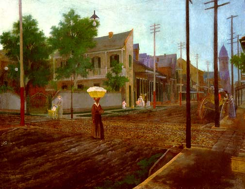 Paul Poincy's "St. Claude and Dumaine Streets, Faubourg Tremé," 1895 (Louisiana State Museum)