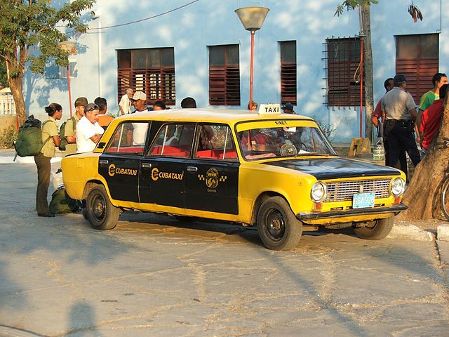A Lada Cuban Taxi