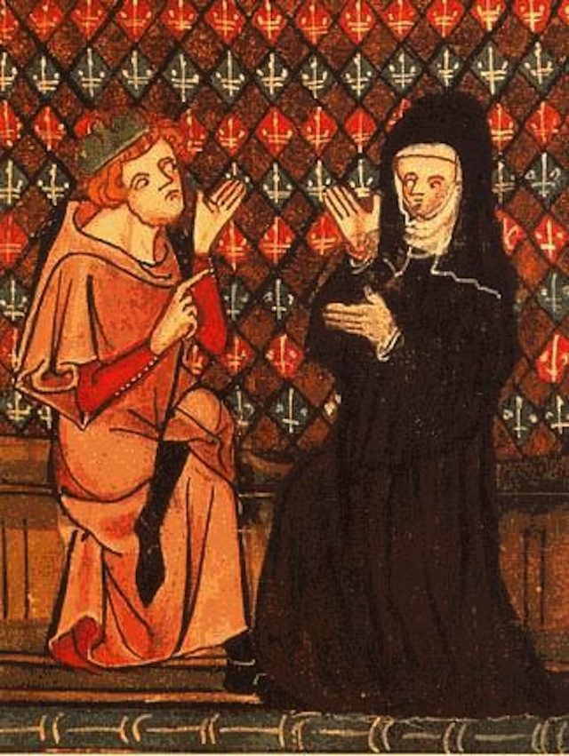 Abaelardus and Héloïse in the manuscript Roman de la Rose (14th century)