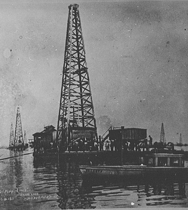 Drilling for Oil on Caddo Lake