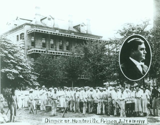 Prisoners assemble for the visit of Governor Colquitt, July 4, 1911.