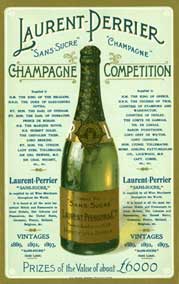 Edwardian English advert for the French Champagne, listing its honours and its many royal drinkers