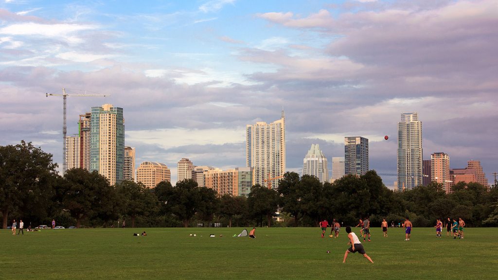 Downtown from Austin's Famous Zilker Park