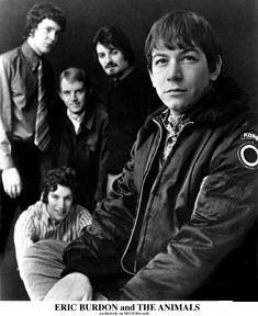 Eric Burdon & the Animals in 1967. Foreground: Eric Burdon Background (L–R): Danny McCulloch, John Weider (in striped shirt), Vic Briggs and Barry Jenkins 