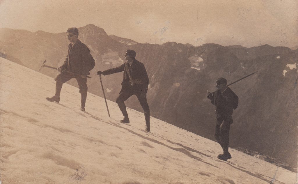 Postcard of Mountain Climbers in the Austrian Alps ca.1908