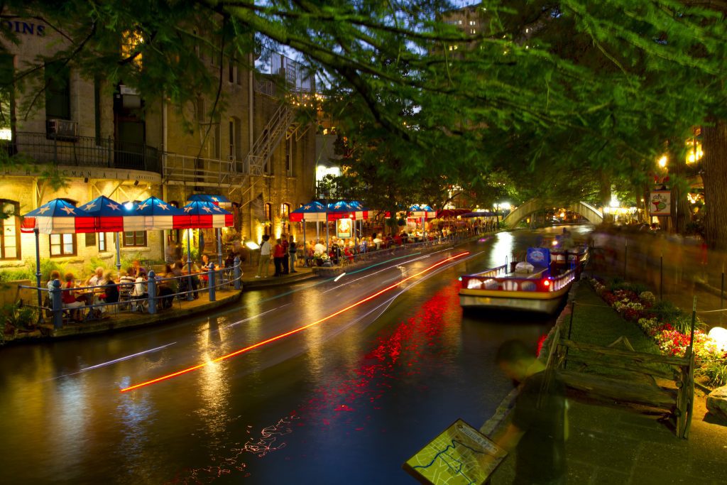 San Antonio Riverwalk in the evening