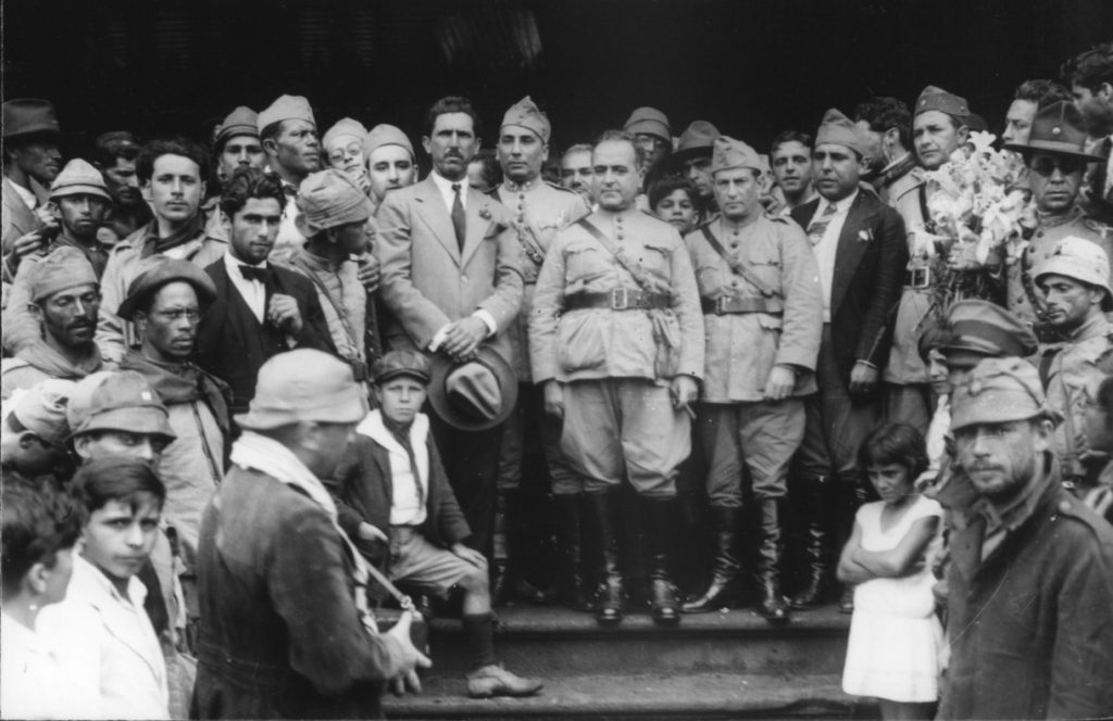 Getúlio Vargas surrounded by his followers after the Brazilian Revolution of 1930