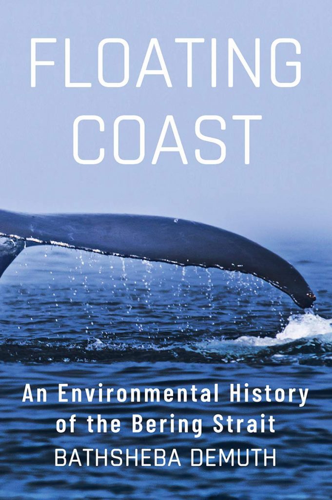 Cover of the Floating Coast, features whale's tail above the water