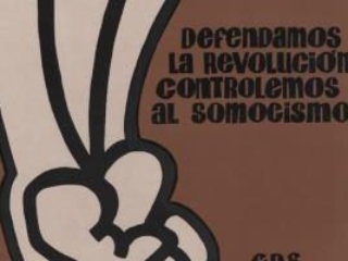 Defendamos la revoluci&oacute;n, controlemos al somocismo. C.D.S. Comites de Defensa Sandinista. Poster shows fist beside the text.