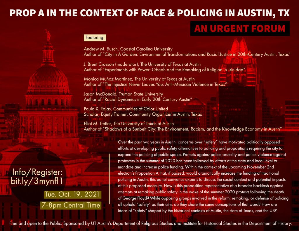 Prop A in the Context of Race and Policing in Austin, Texas: An Urgent Forum