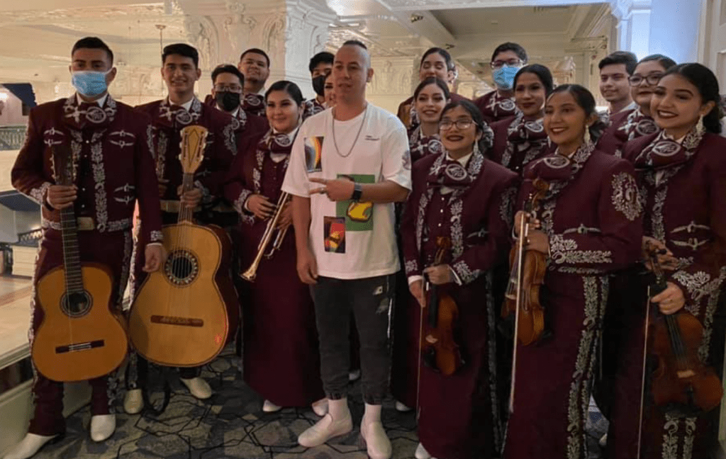 Mariachi Espuelas de Plata, Fort Worth ISD, with David “Olmeca” Barragán, a Hip-Hop performer and Instructor with the Interdisciplinary Gender and Ethnic Studies Department at the University of Nevada, Las Vegas, Keynote Speaker.