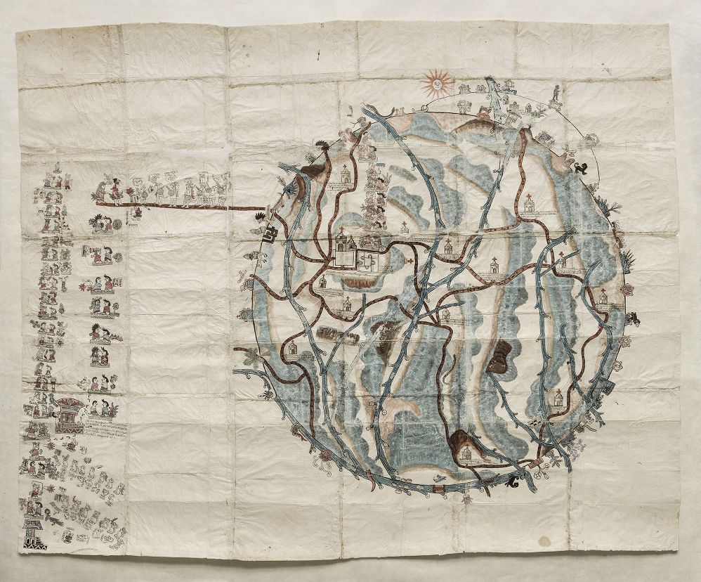 Mapa de Teozacoalco (1580) was part of a set of documents made in response to inquiries from the Spanish King Philip II.