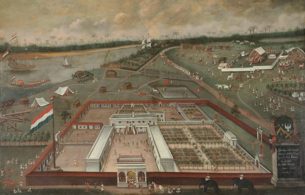 The Dutch East India Company (VOC) trading post at Hooghly in Bengal, 1655. 