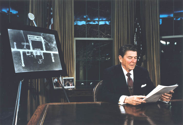 Reagan announcing his administration's Strategic Defense Initiative, March 1983