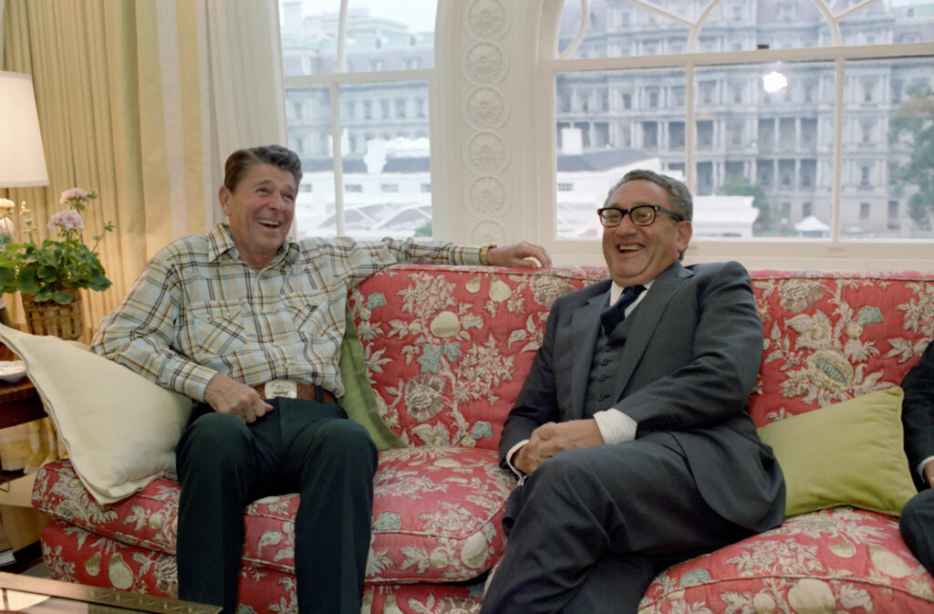 President Ronald Reagan and former Secretary of State Henry Kissinger, 1981.