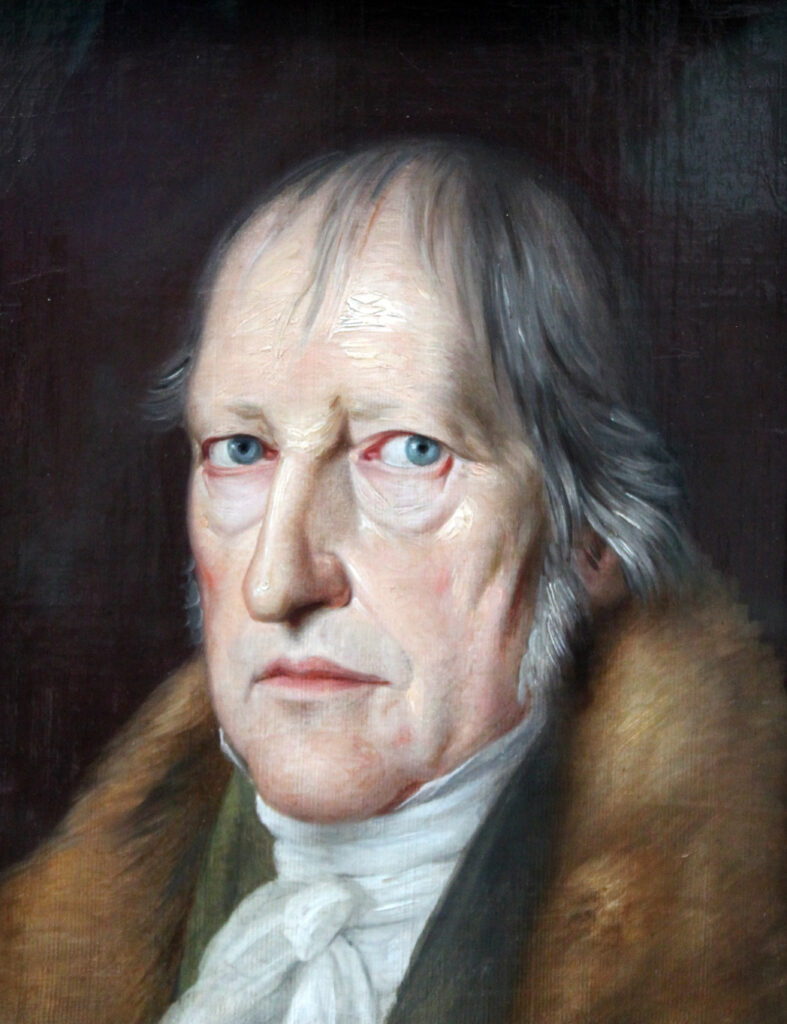 An 1831 portrait of German philiosopher Georg Wilhelm Friedrich Hegel by Jakob Schlesinger. 