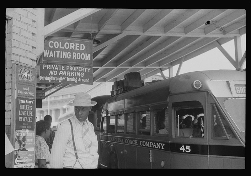Segregation at the bus station in Durham, North Carolina, 1940