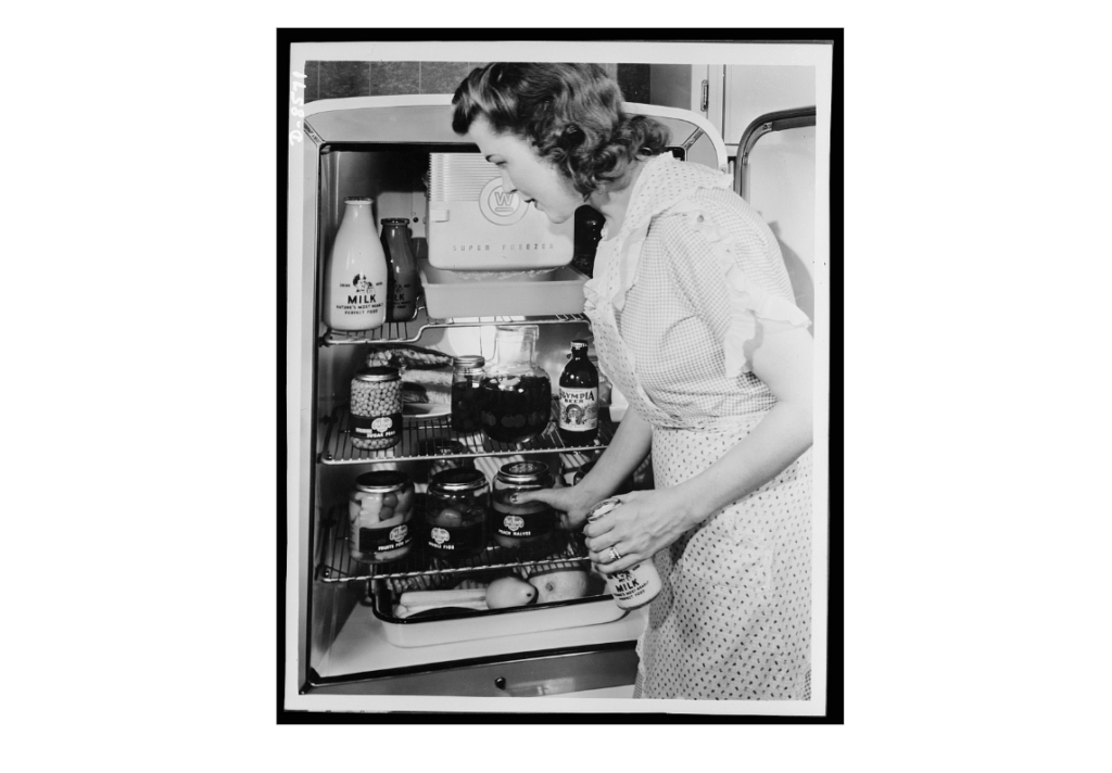 Commercial for food packed in glass containers featuring a woman, produced by the Office of War Information