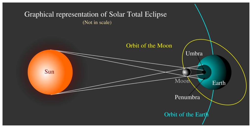 Total Solar Eclipse Graphics. 