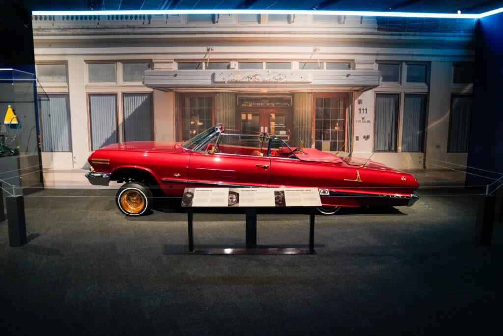 1963 Chevy Impala, red.