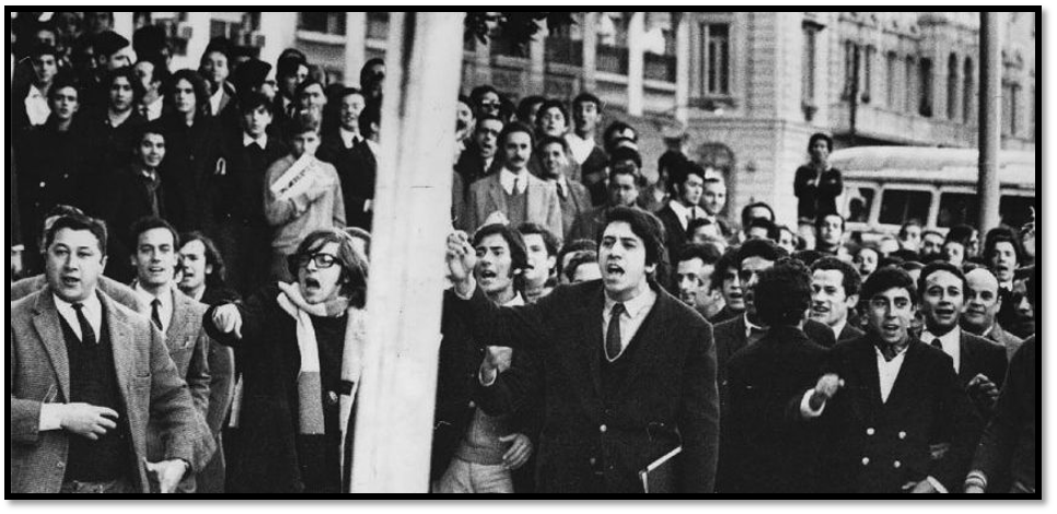 Picture of student protest in Concepción