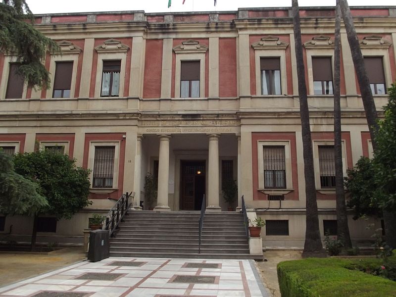 Entrance of the Escuela de Estudios Hispano-Americanos in Seville