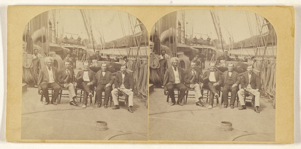 Frederick Douglass (seated, left) with The Commissioners to Santo Domingo for An Overlooked Success