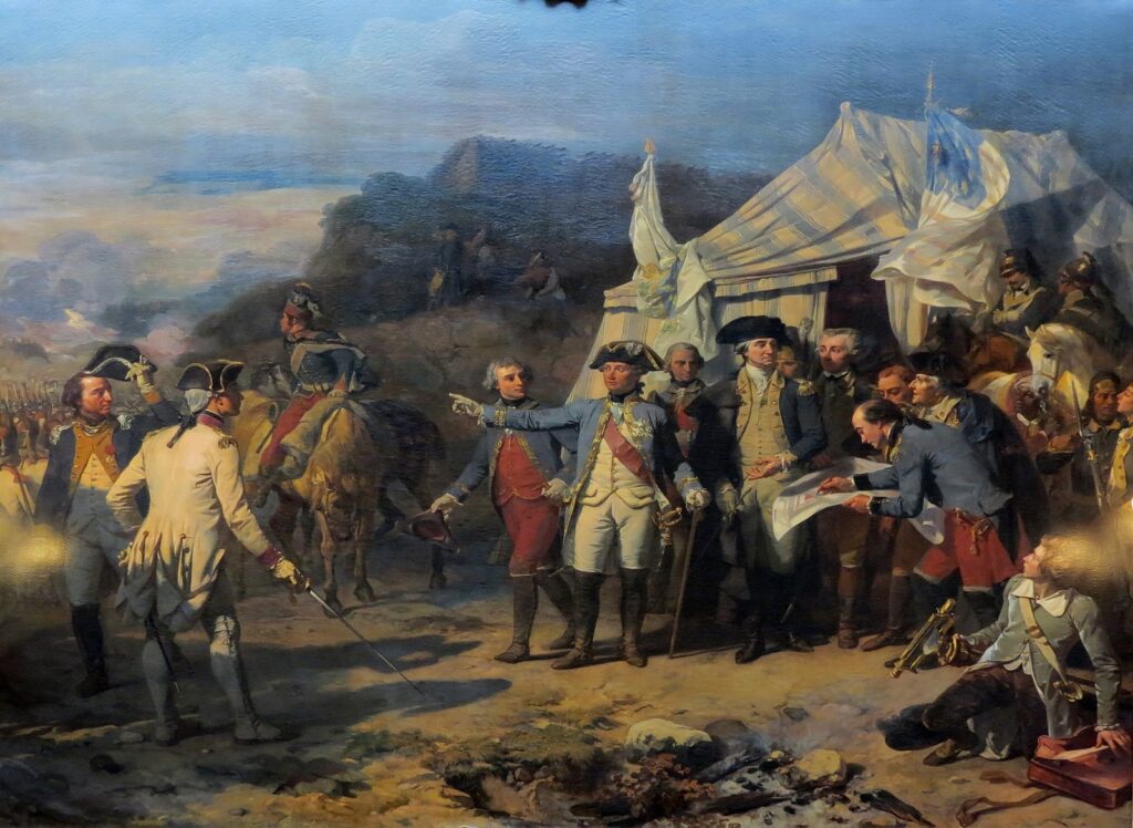 The siege of Yorktown, painting
