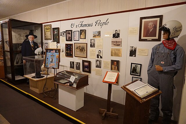 Our Famous people display at the Northeast Texas Rural Heritage Museum