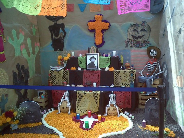 Mexican day of the dead altar