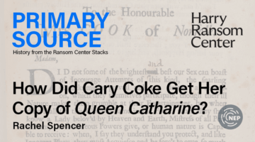 Banner for How did Cary Coke get her copy of Queen Catharine?