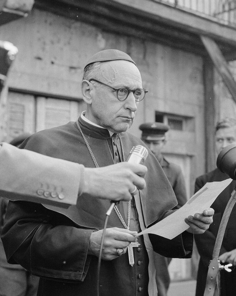 Cardinal Mindszenty giving a public speech
