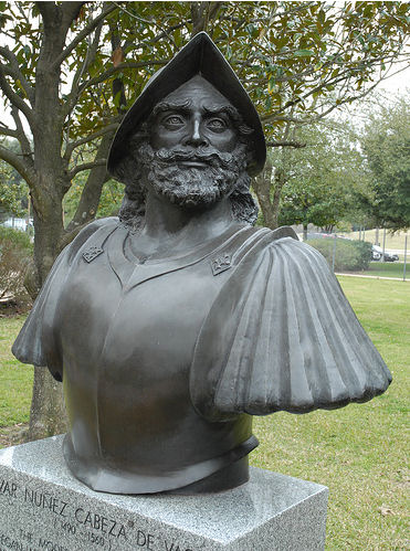 Bust of Cabeza de Vaca in Houston, Texas.