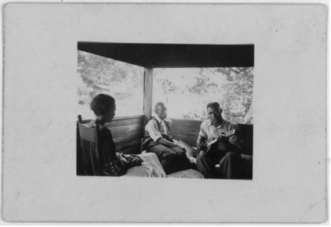 Zora Neale Hurston with Rochelle French and Gabriel Brown, Eatonville, Florida, June 1935