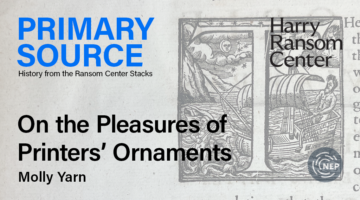 Banner for On the Pleasures of printers' ornaments