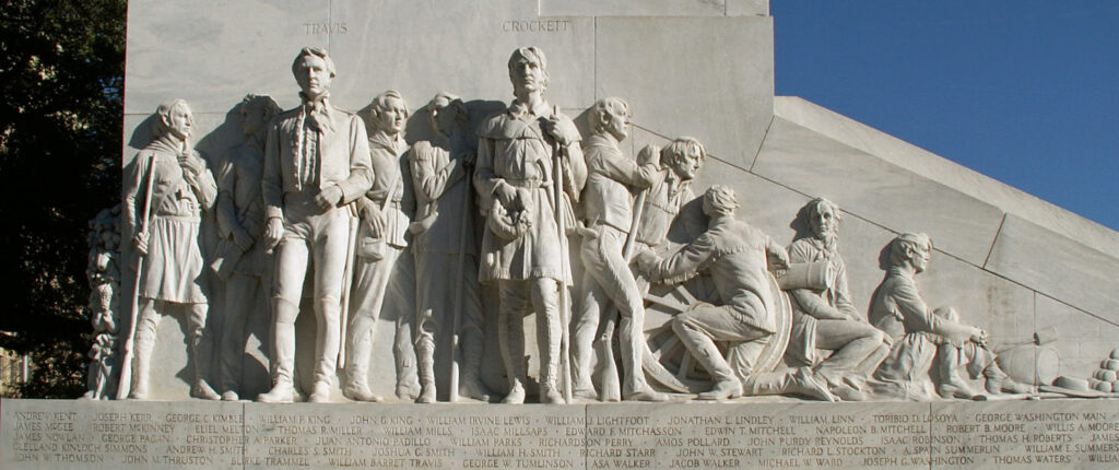 Cenotaph of the Alamo defenders, San Antonio, Texas.
