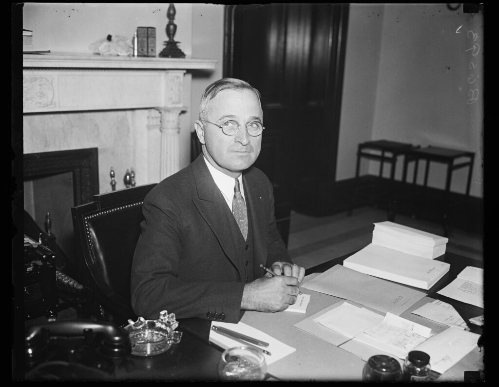 Harry S. Truman, 1934. Source: Library of Congress