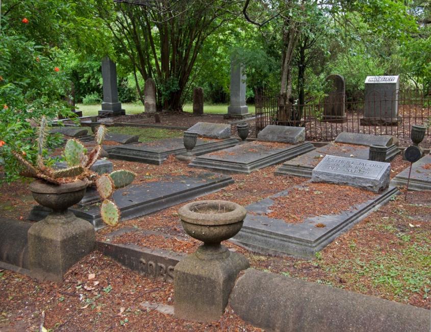 Grave stones from a "white" graveyard in Luling, Texas